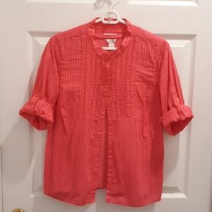 Tab sleeve shirt with matching tee